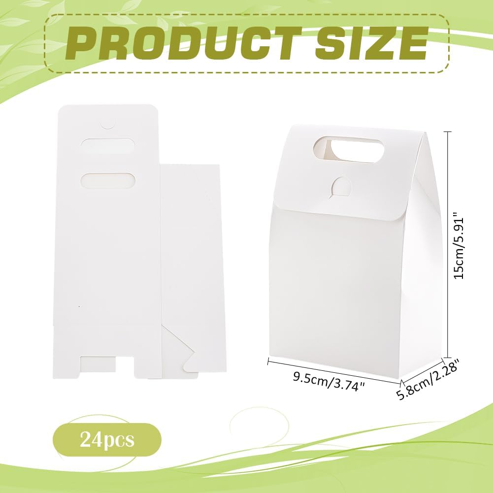 PH PandaHall 24 Pack White Gift Boxes for Party Treats