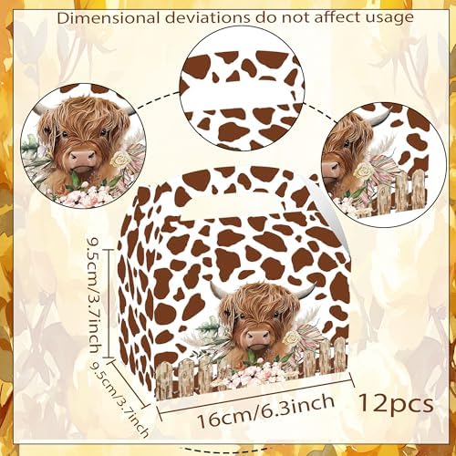 Bach And Boujee Highland Cow Party Treat Boxes