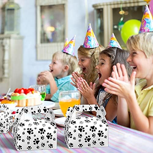 Zonon 16 Piece Paw Print Gift Box for Dog Parties