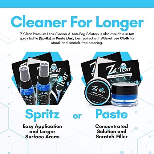 Z Clear Combo Pack 1oz Anti-Fog Spray and Microfiber Cloth