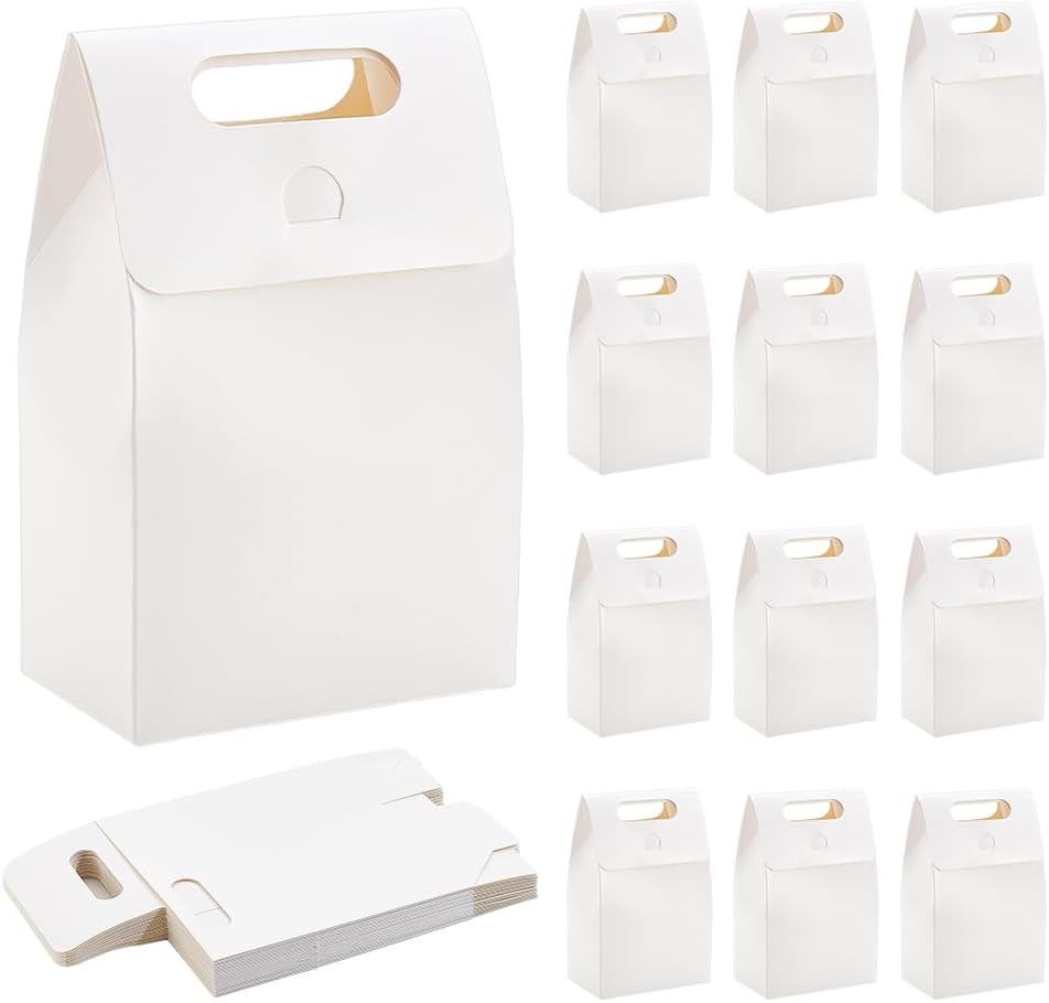 PH PandaHall 24 Pack White Gift Boxes for Party Treats