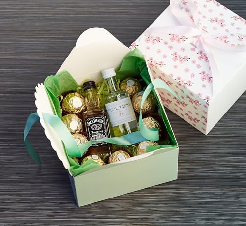 Small Floral Gift Boxes with Lids and Ribbons 20 Pack