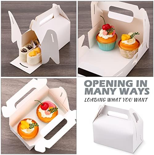 Geyee 100 Pcs White Gable Gift Boxes