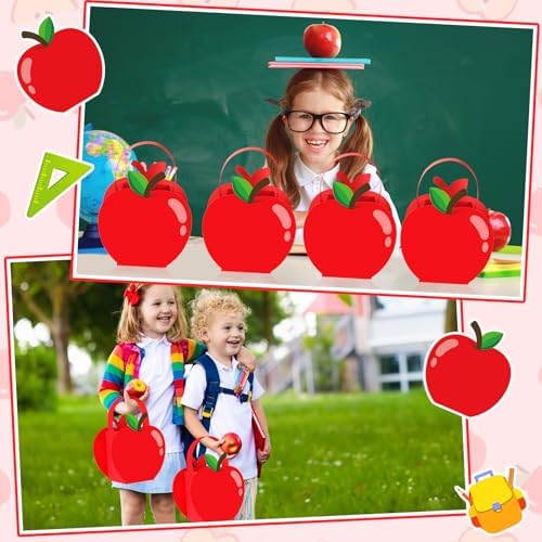 CHUNNIN 24 Pack Red Apple Gift Boxes for Back to School