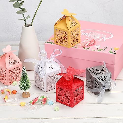 PATIKIL 2x2x31 Inch Brown Favor Boxes 25 Pack