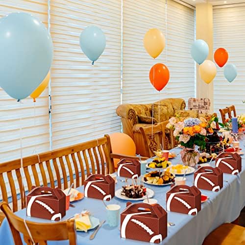 24 Pcs Football Party Treat Boxes with Handle