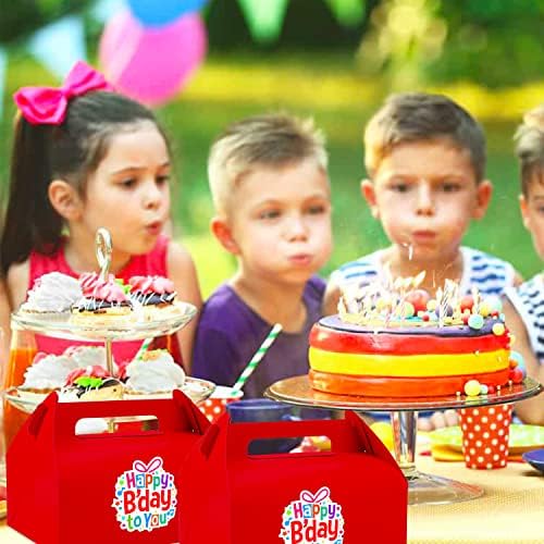 Lainrrew 30 Pcs Gable Candy Treat Boxes Red