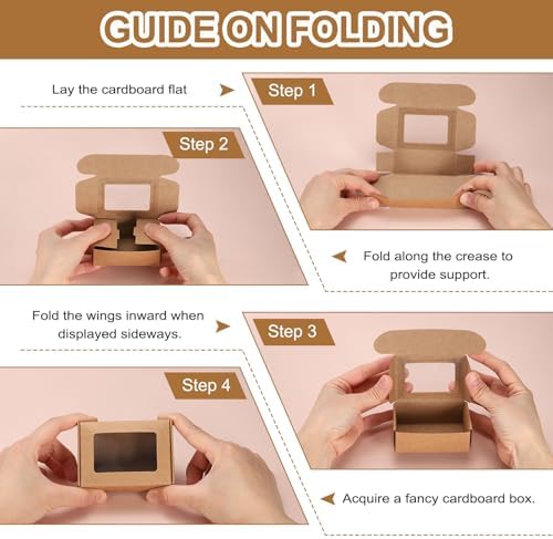 Uxcell 20Pcs Kraft Soap Boxes with Clear Window Green