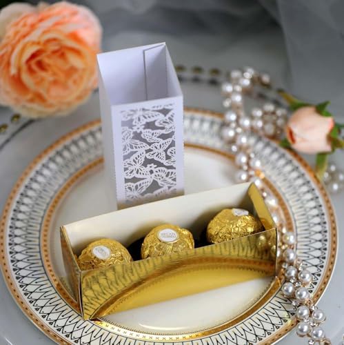 Steedna 50 Pack White Chocolate Gift Boxes