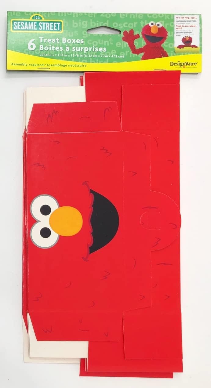 Spring Creative Elmo Red Treat Boxes Pack of 6
