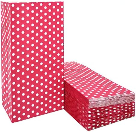 Red Polka Dot Mini Gift Bags 50 PCS for Party Favors