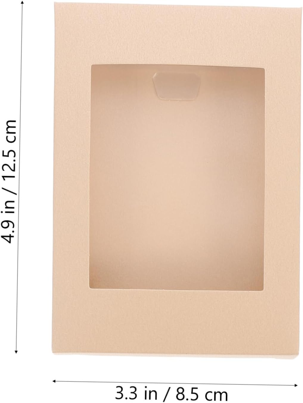 PRETYZOOM 10pcs Beige Kraft Paper Favor Boxes with Window