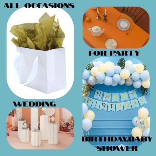 JUNESHE 6 Pack Mini Gift Bags with Handles and Tissue Paper