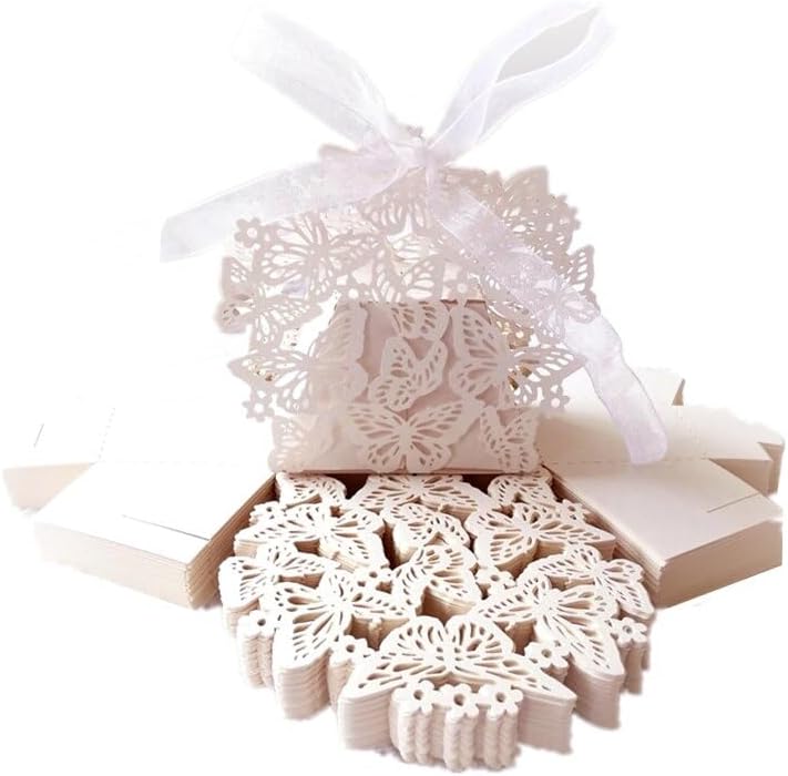 MODADA Reflective Gold Butterfly Gift Boxes 50pcs 1