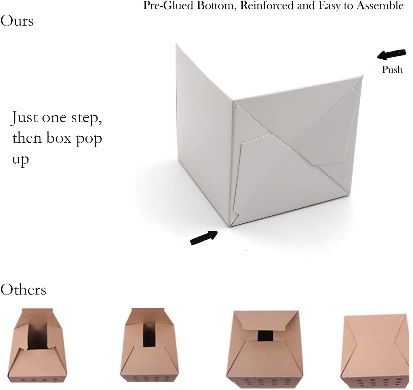 Oletx 25 Pcs White Gift Boxes 4x4x4 Inch with Lids