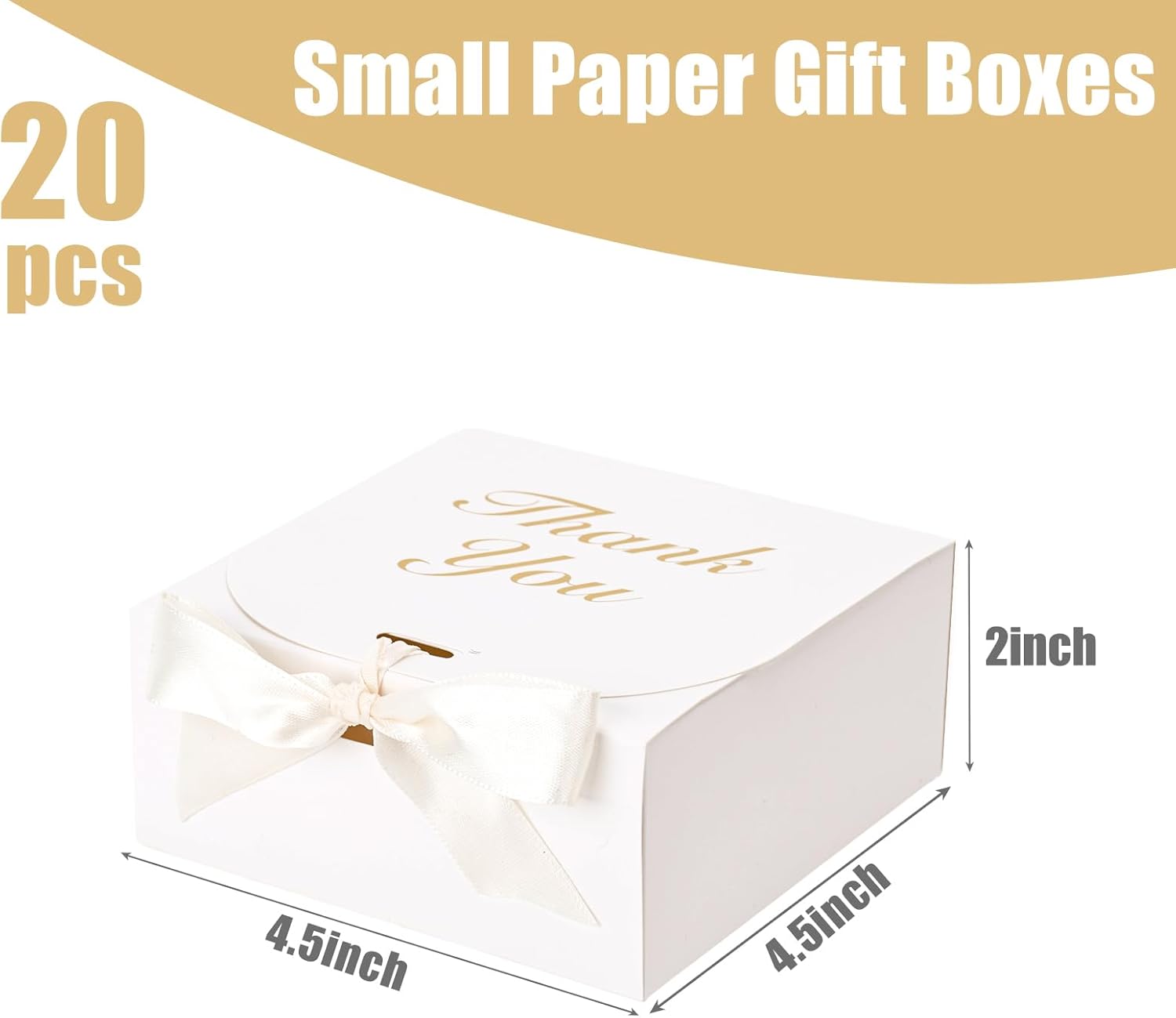 VGOODALL 20PCS Mini Gift Boxes with Bow Ribbon