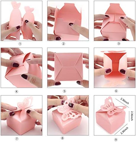 Kslong Red Gift Box Butterfly Wedding Favors
