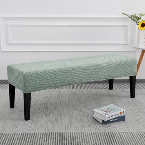SPRINGRICO Stretch Dining Bench Cover - Green