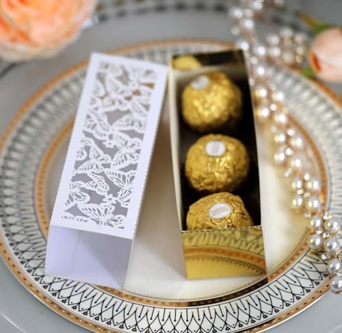 Steedna 50 Pack White Chocolate Gift Boxes