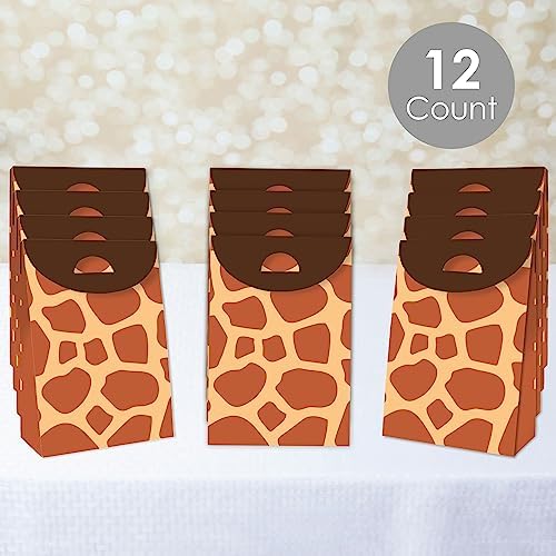 Big Dot of Happiness Giraffe Print Party Goodie Bags Set of 12