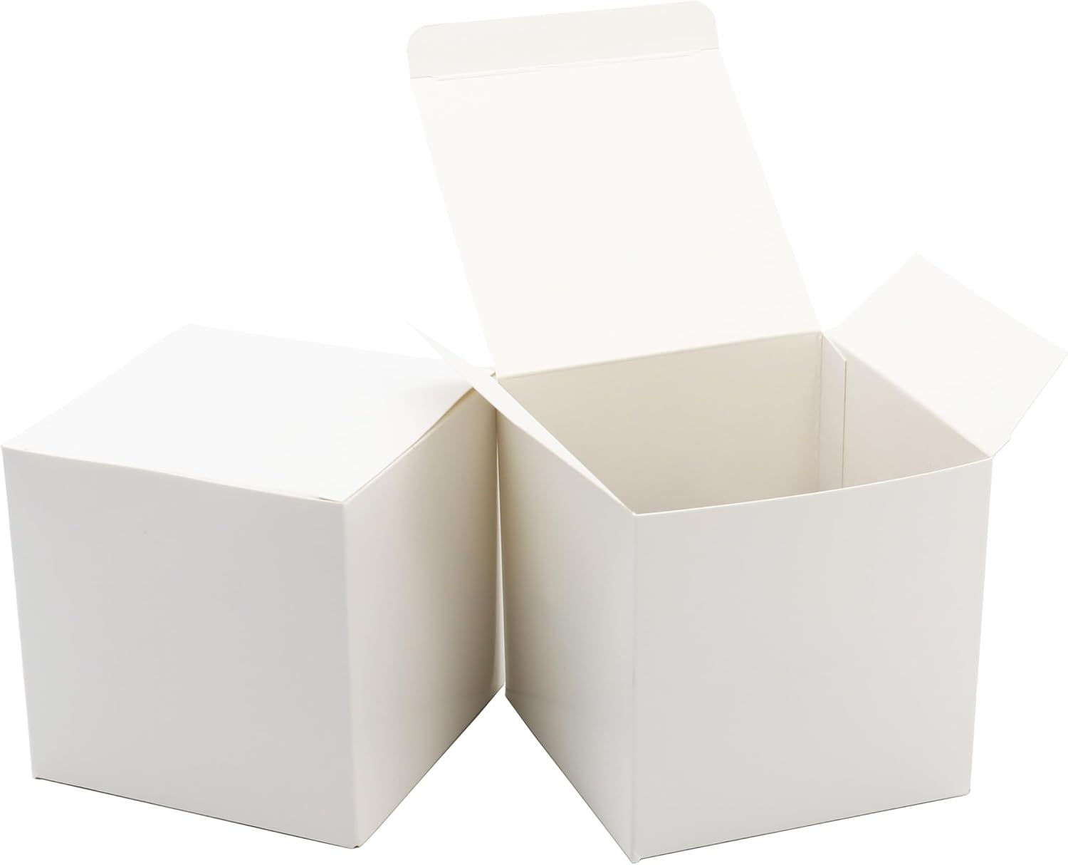 Oletx 25 Pcs White Gift Boxes 4x4x4 Inch with Lids