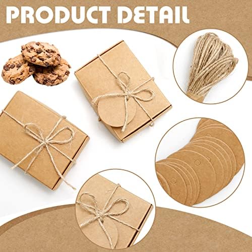 Anxingo 50 Pcs Kraft Soap Boxes for Gift Wrapping and Packaging