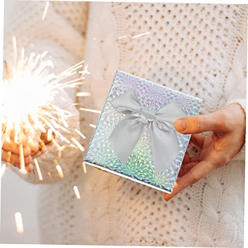 LIFKOME 6pcs Square Paper Gift Boxes for Wrapping