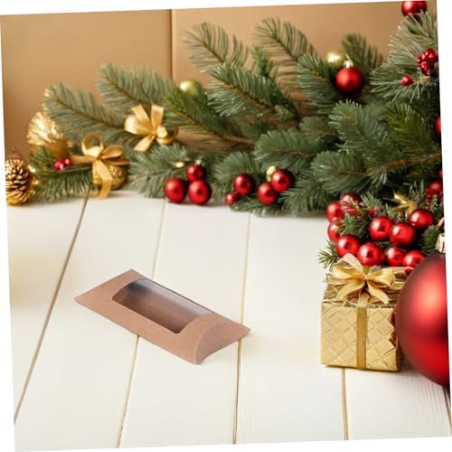SAFIGLE 50pcs Mini Pillow Candy Box With Clear Window