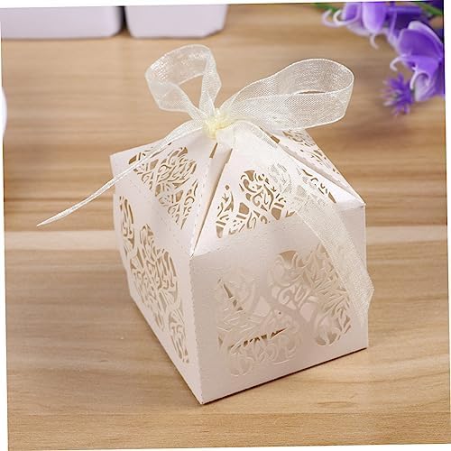 TOVINANNA 50pcs Hollow Craft Paper Gift Boxes for Wedding Party Favor