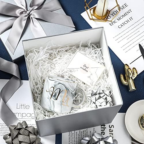 RUSPEPA Gray Medium Gift Box with Lids and Ribbon 1