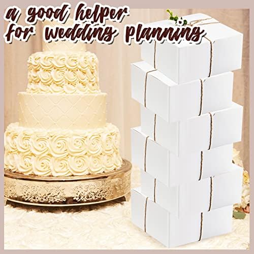 Crtiin 8 Pack White Paper Gift Boxes with Lids Set