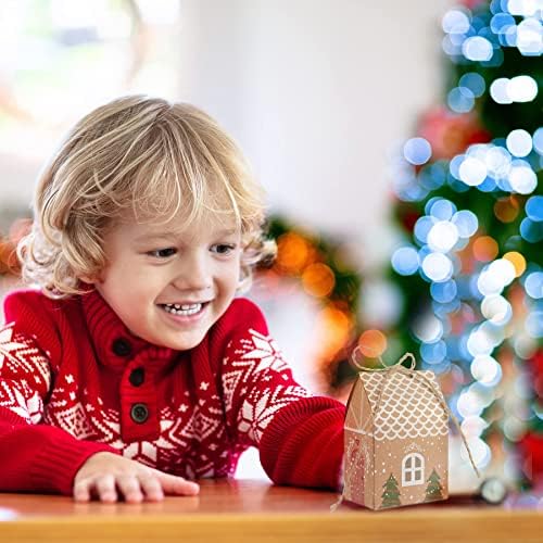 ANCIENTPWR 20 PCS Small Christmas Gingerbread Treat Boxes