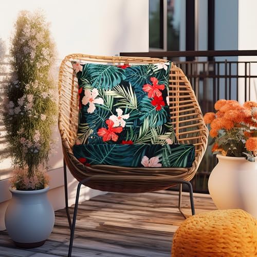 2 Pcs Hawaiian Outdoor Cushion Covers Set
