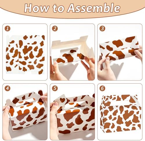 12Pcs Western Theme Candy Boxes for Parties