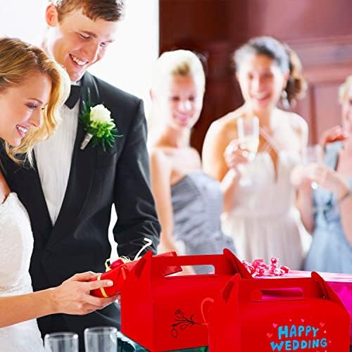 Lainrrew 30 Pcs Gable Candy Treat Boxes Red