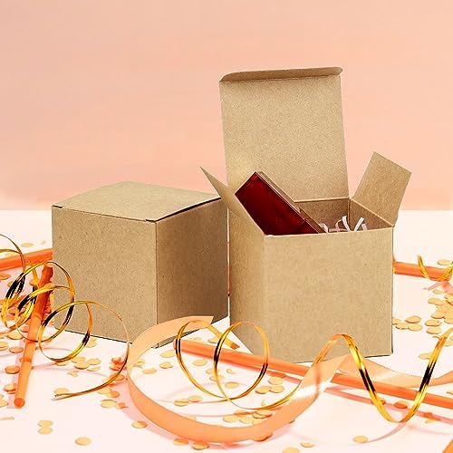 25pcs Kraft Paper Wedding Favor Boxes 315x315x315 Inch Brown