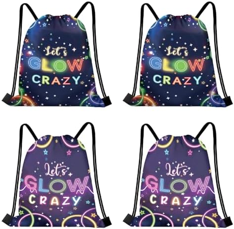 16 PCS Glow in the Dark Drawstring Gift Bags