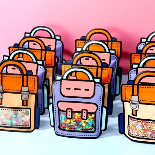 Locmeo 20 Pcs Bulk Cartoon Gift Bags for Kids