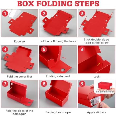 20 Piece Mini Shoe Gift Boxes for Party Favors Red