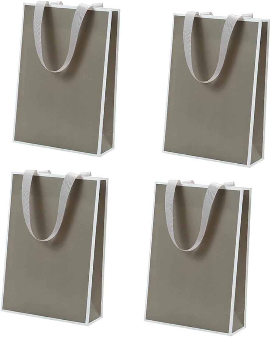 PartyKindom 4pcs Jewelry Packaging Bags with Ribbon Handles for Parties and Weddings