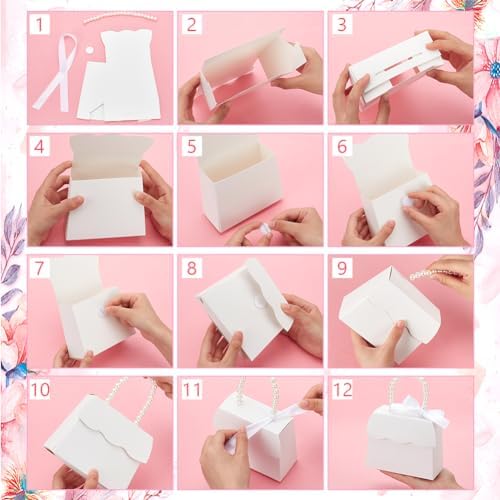 BENECREAT 16 Piece Wedding Favor Box DIY Kit