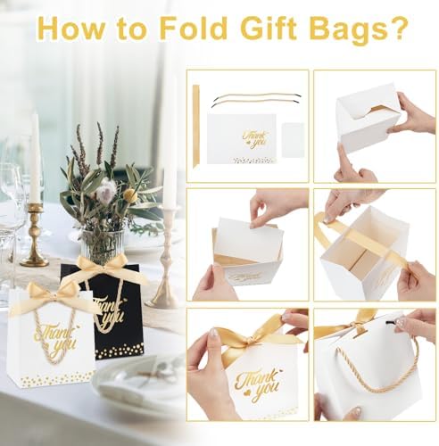 SHAIDOJIO 40-Pack Thank You Gift Bags with Handle