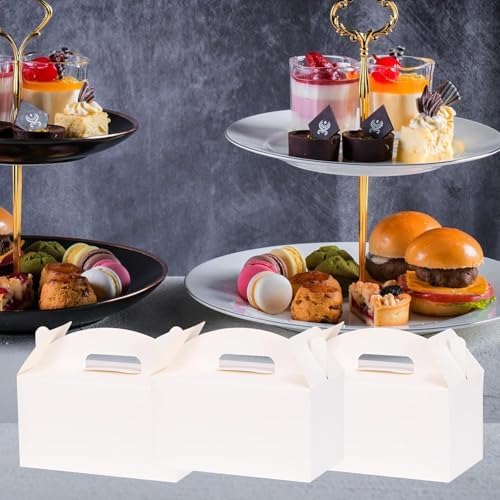 Aosric White Gable Boxes with Handles 12 Pcs Gift Boxes