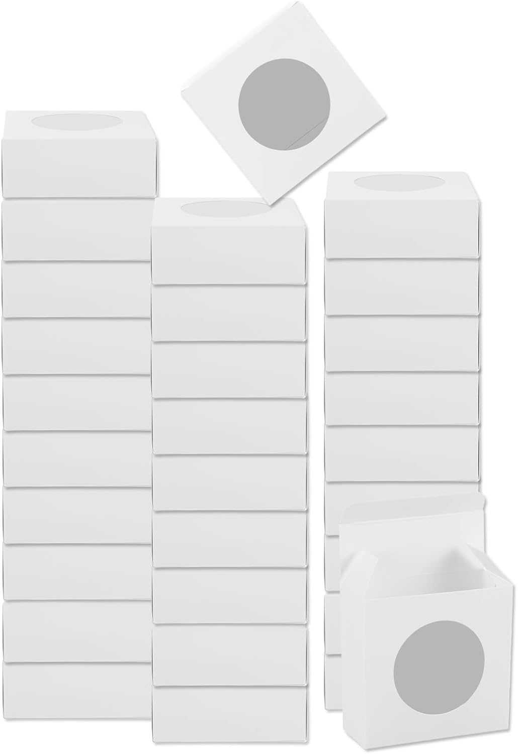 Uxcell 30Pcs Mini Kraft Soap Boxes with Clear Window 1