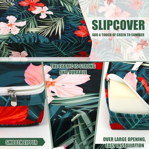 2 Pcs Hawaiian Outdoor Cushion Covers Set