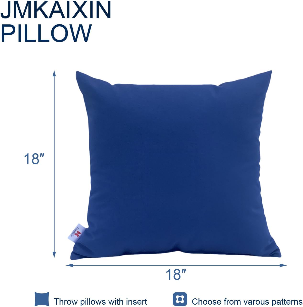 JMKaixin Waterproof Throw Pillows Pack of 2