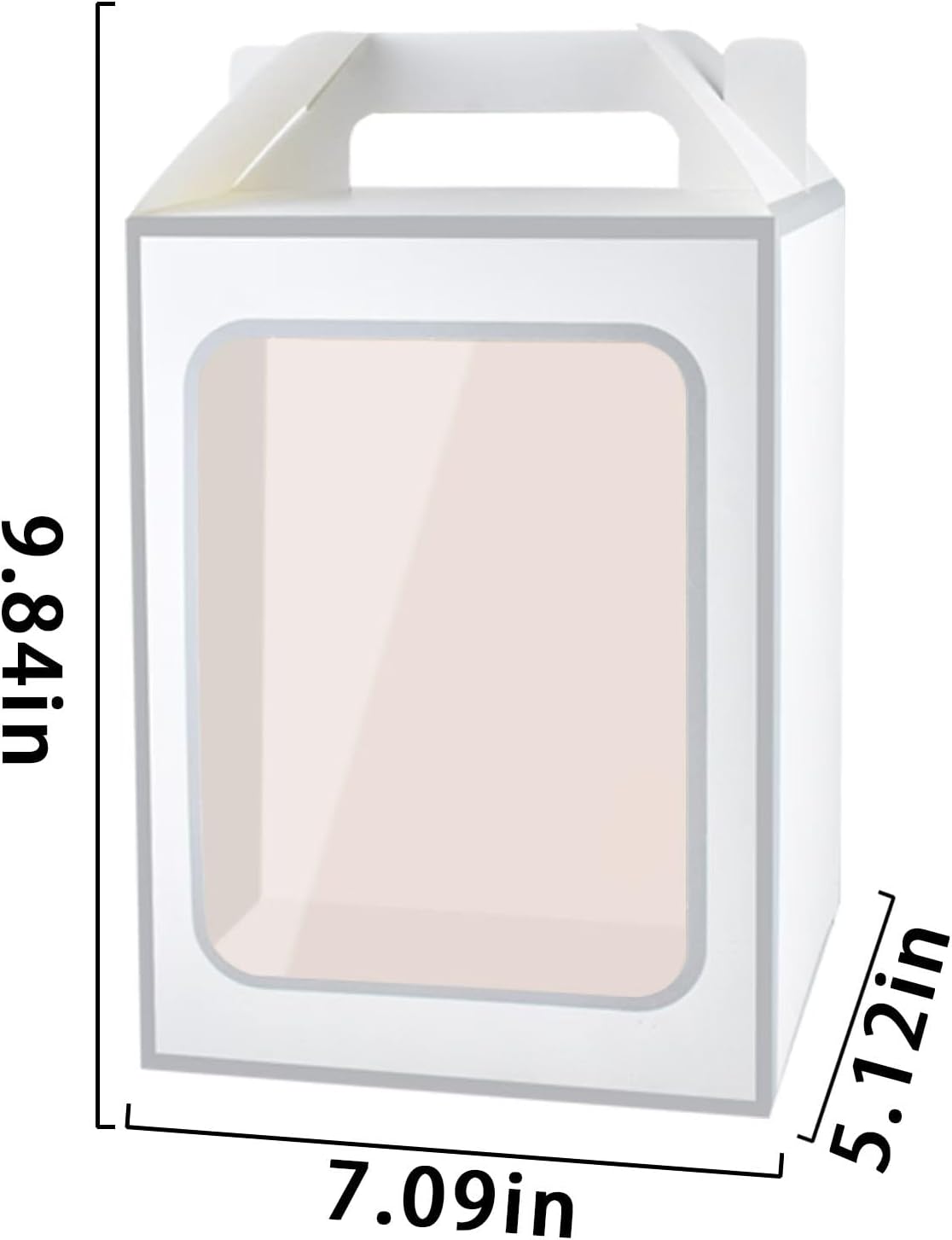 Enorteen 12 Pcs Clear Gift Bags with Transparent Window
