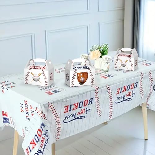 KALEFO 12PCS Baseball Gift Boxes Party Favor Treat Bags