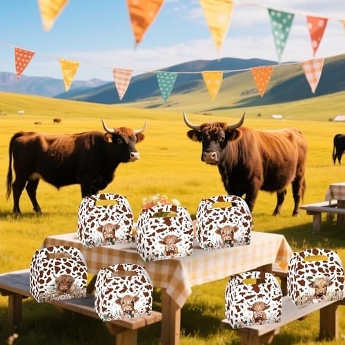 Bach And Boujee Highland Cow Party Treat Boxes