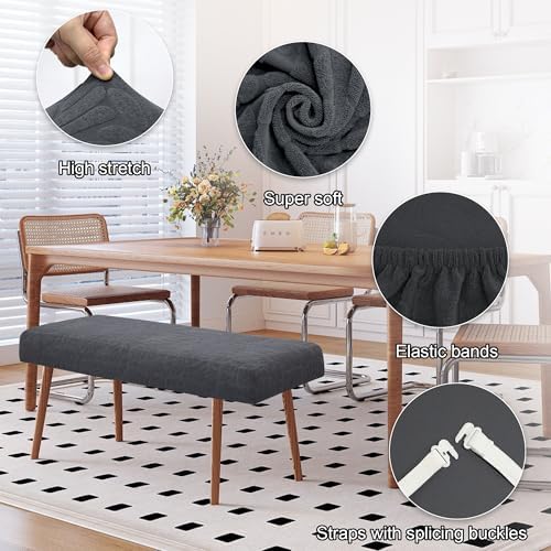 Stretch Bench Covers with Anti-Slip Design